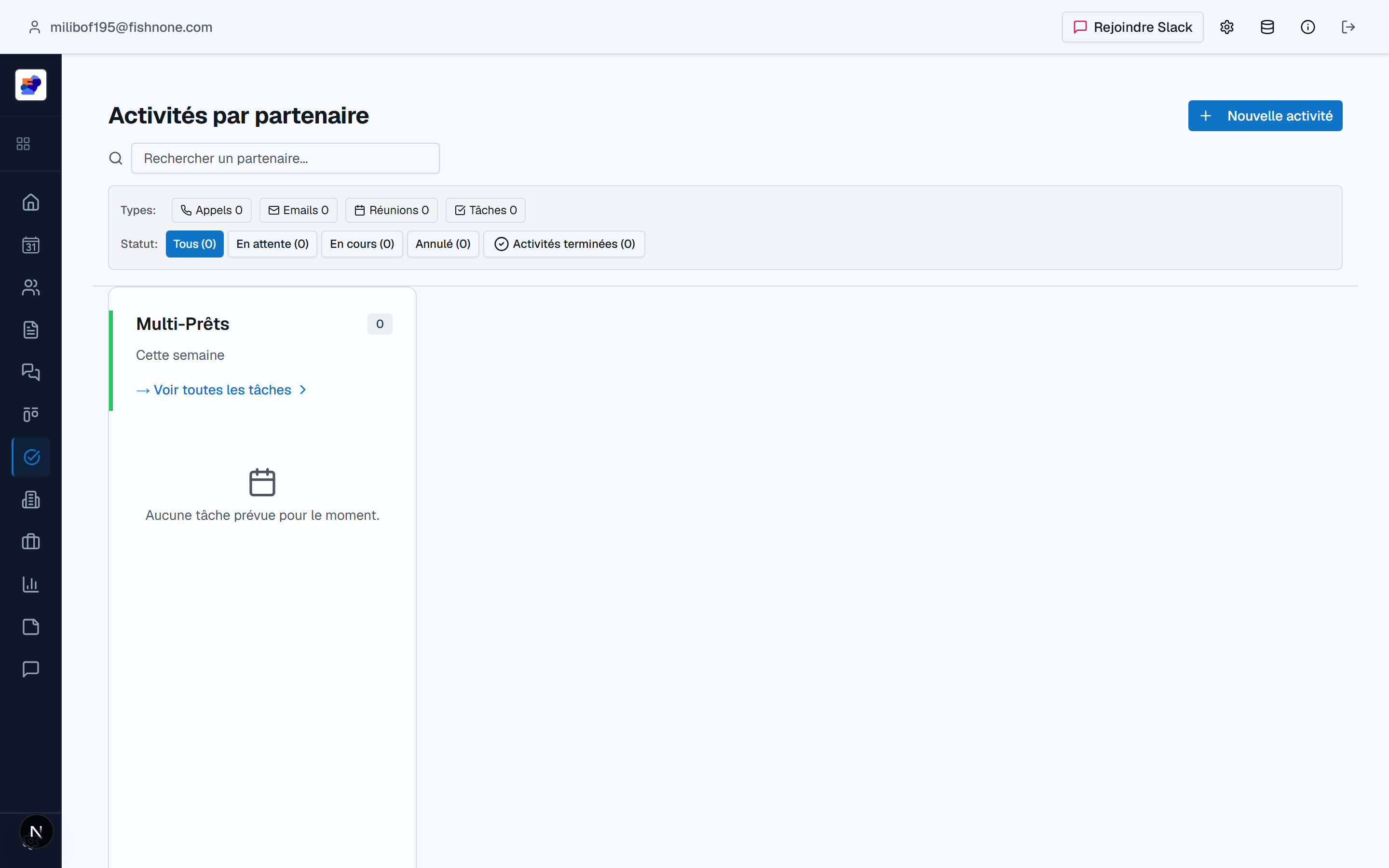 Page des activités
