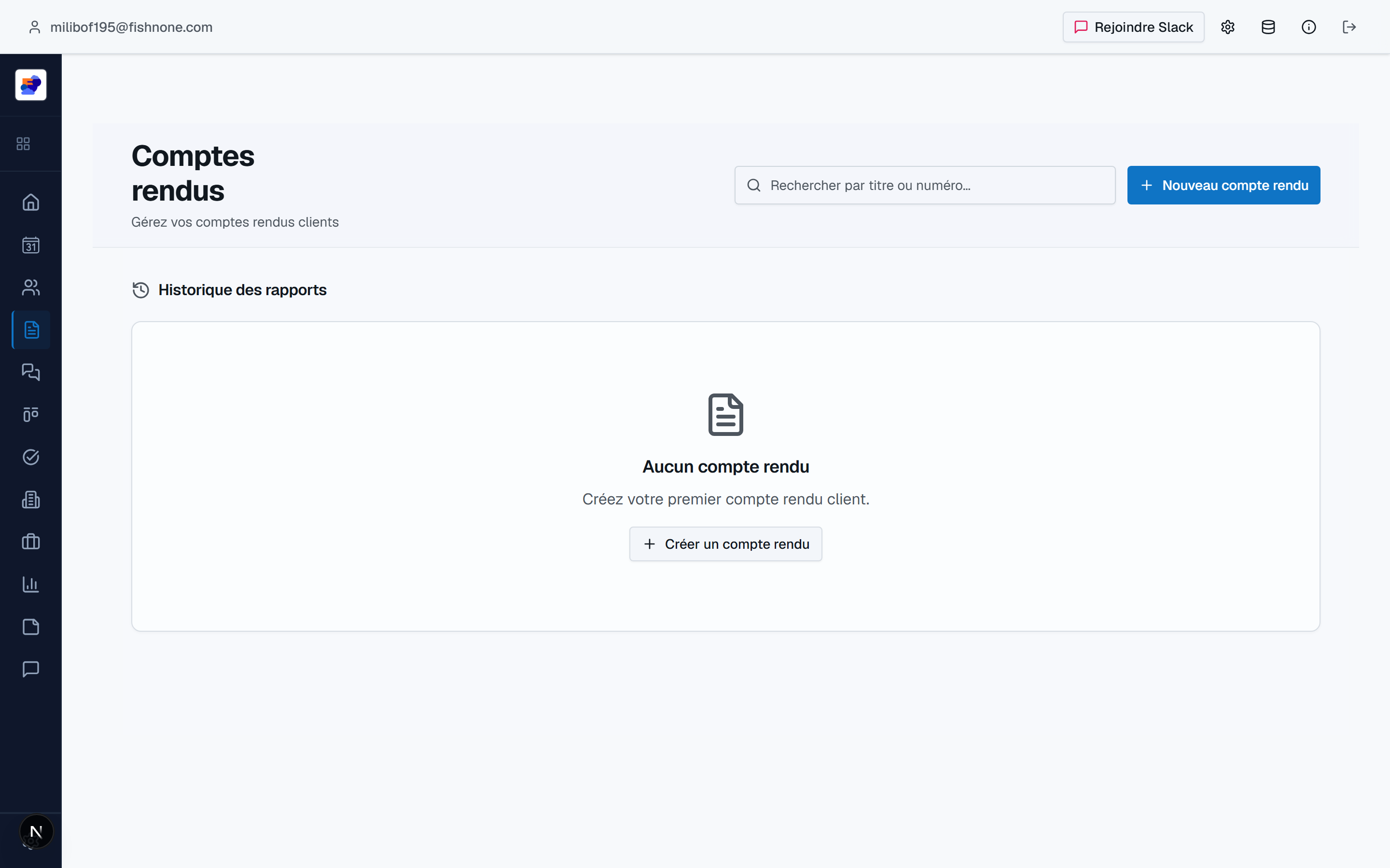 Liste des comptes rendus